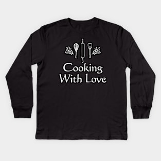 Cooking Mom Kids Long Sleeve T-Shirt